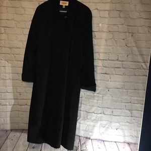 Talbots black lined trench coat Sz 20